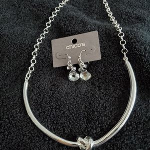 Chico's necklace and earings set NWT